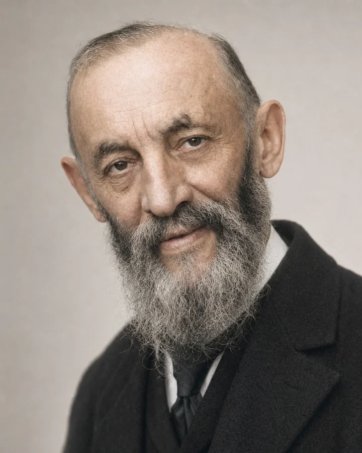 AI-generated modern portrait of Giuseppe Peano